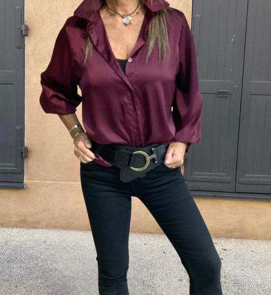 Camisa Carlota Burdeos