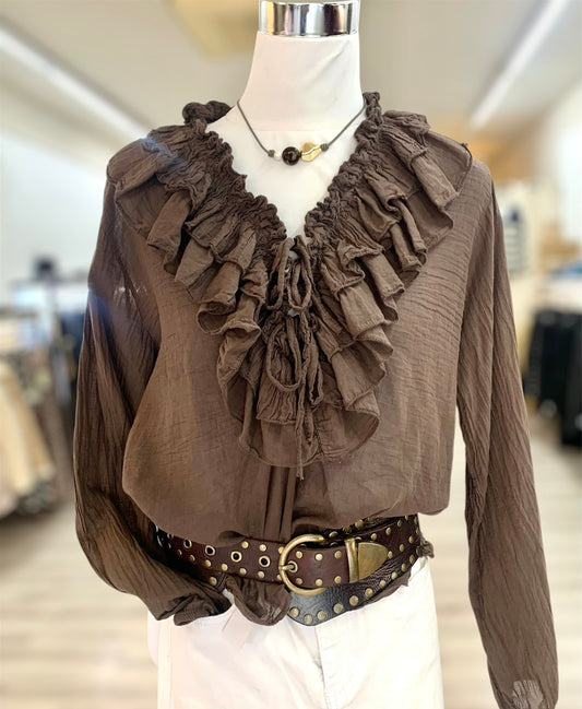Camisa Candela Chocolate