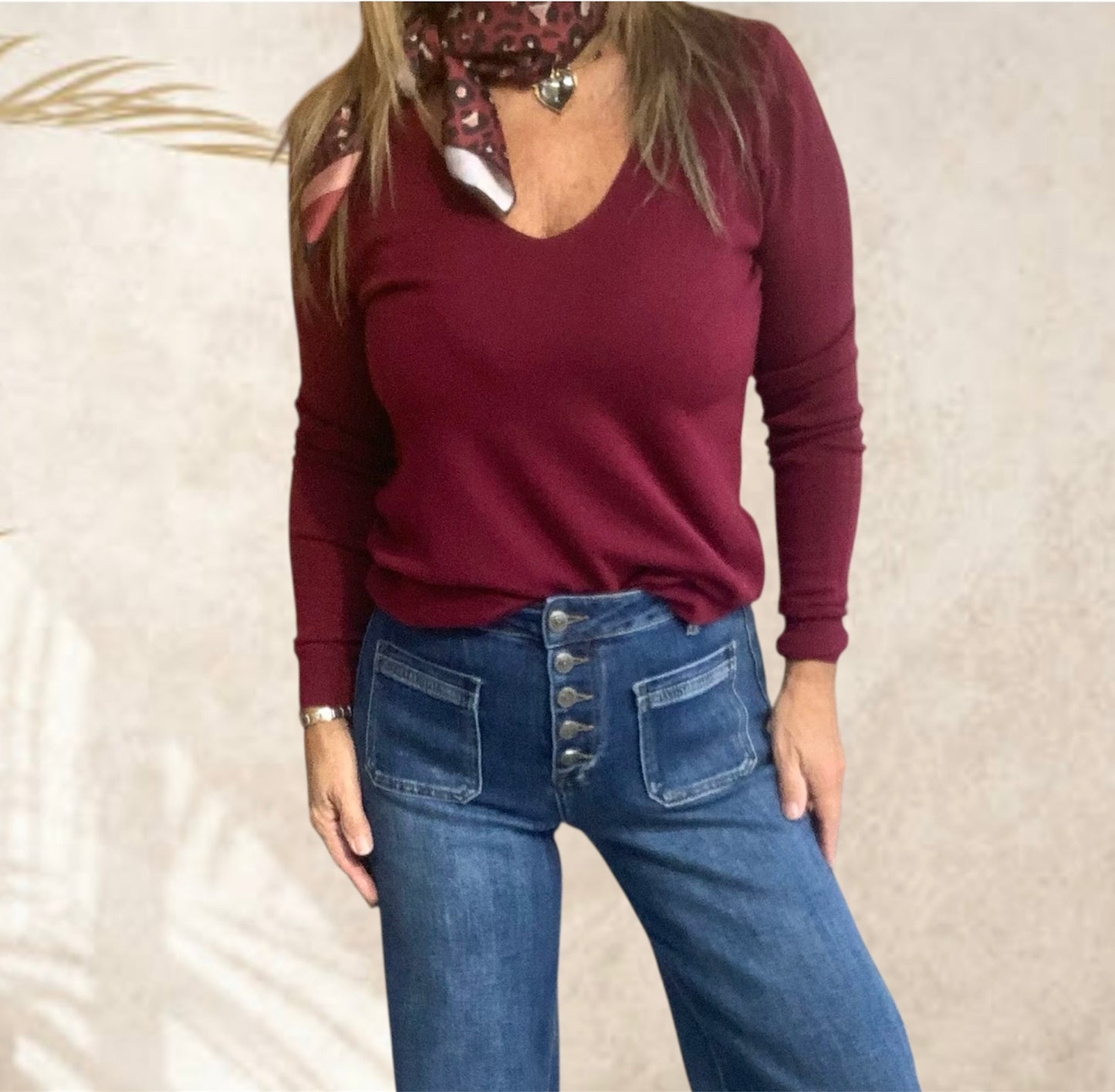 Jersey Basic Burdeos