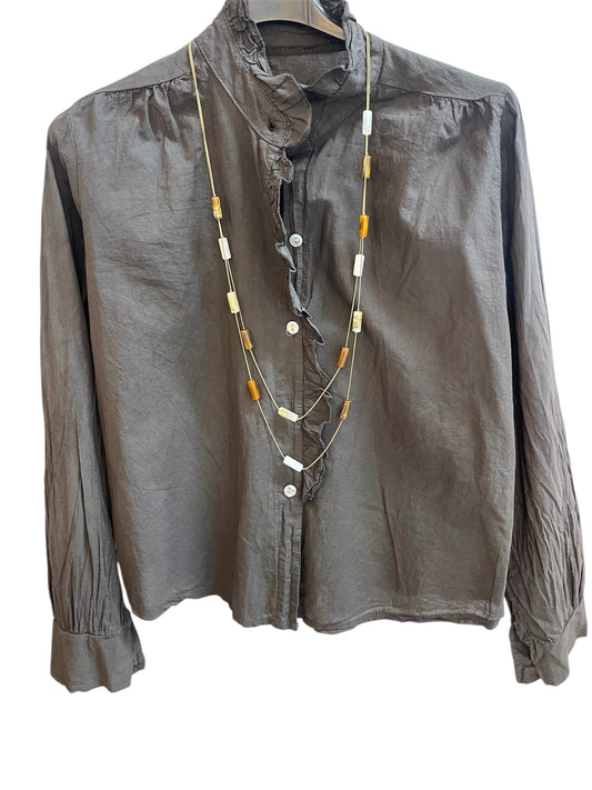 Camisa Blanca Chocolate