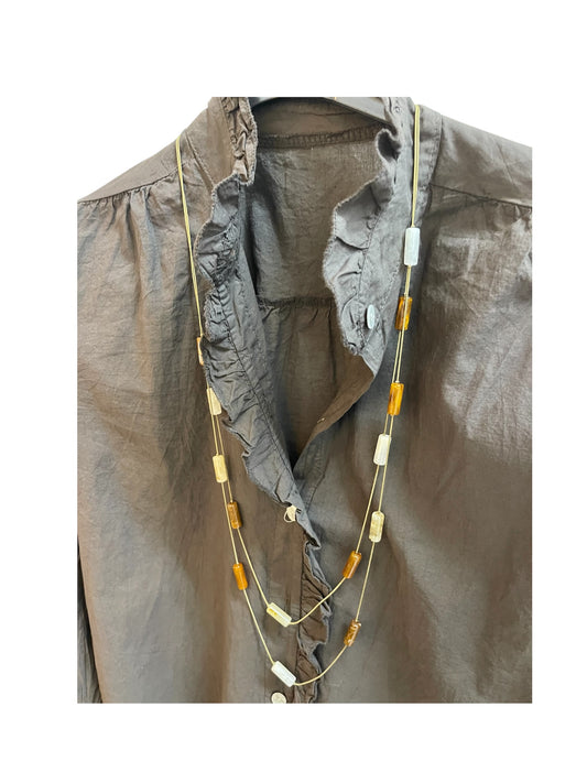 Camisa Blanca Chocolate