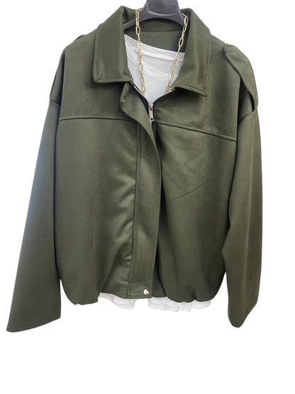 Chaqueta Antelina Verde