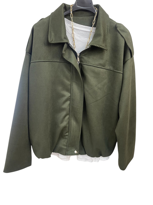 Chaqueta Antelina Verde