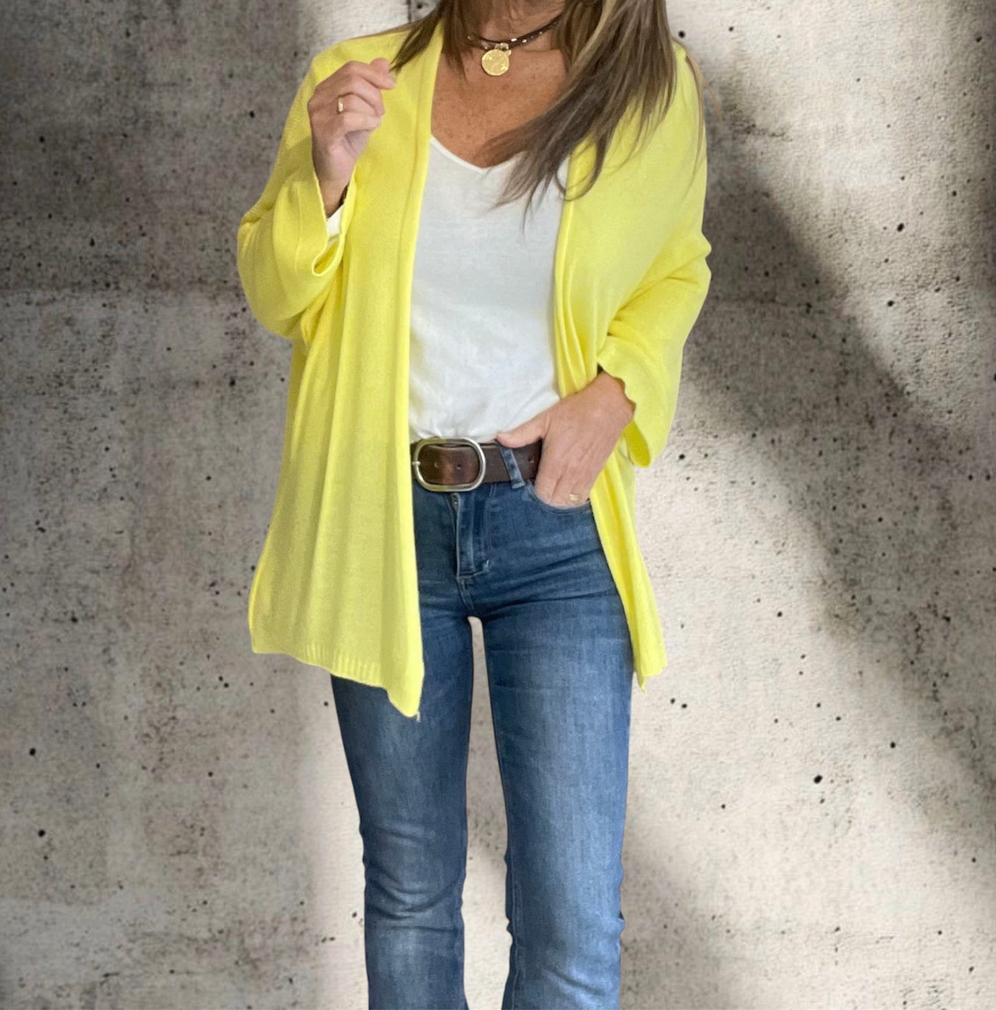 Cárdigan Kimono Amarillo