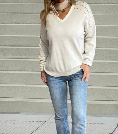 Jersey Tachuelas Beige