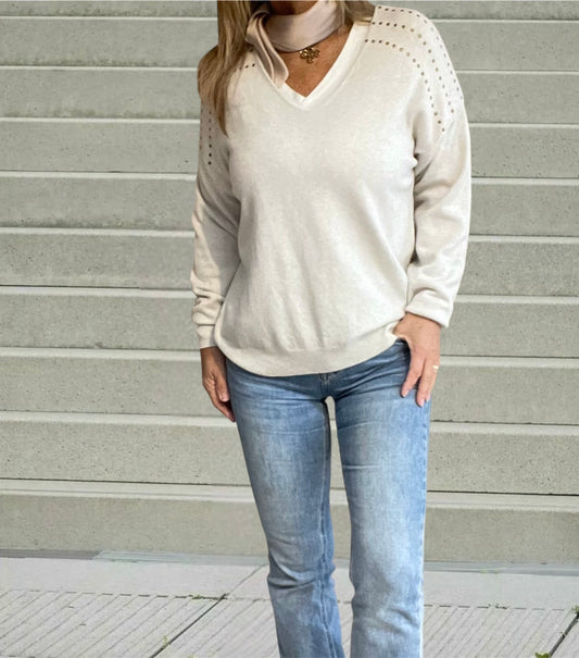 Jersey Tachuelas Beige