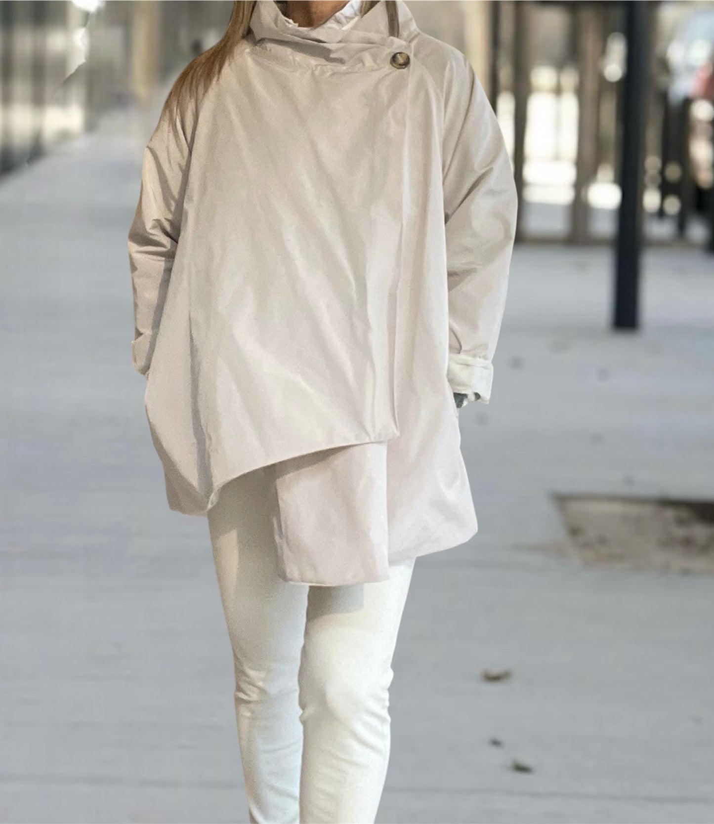 Gabardina Cruzada Beige