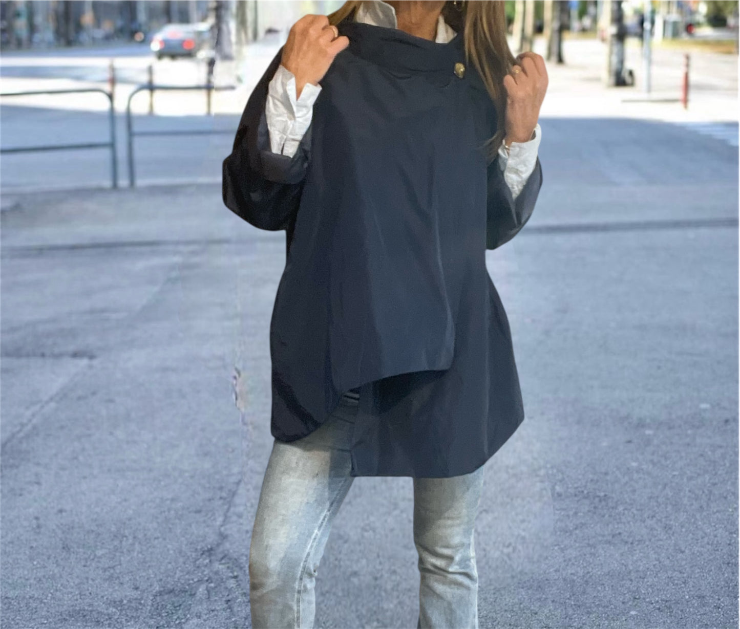 Gabardina Cruzada Marino