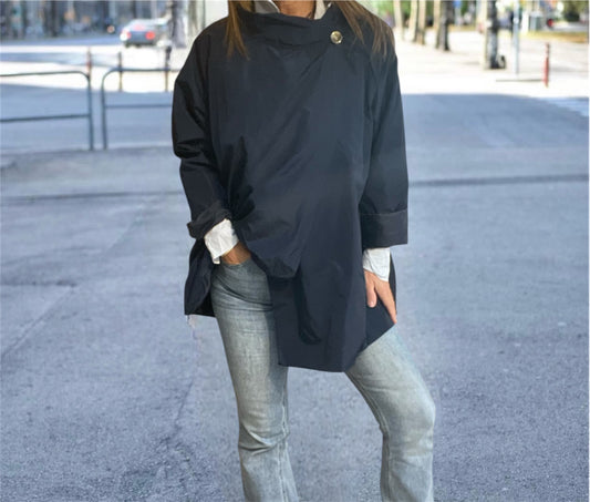 Gabardina Cruzada Marino