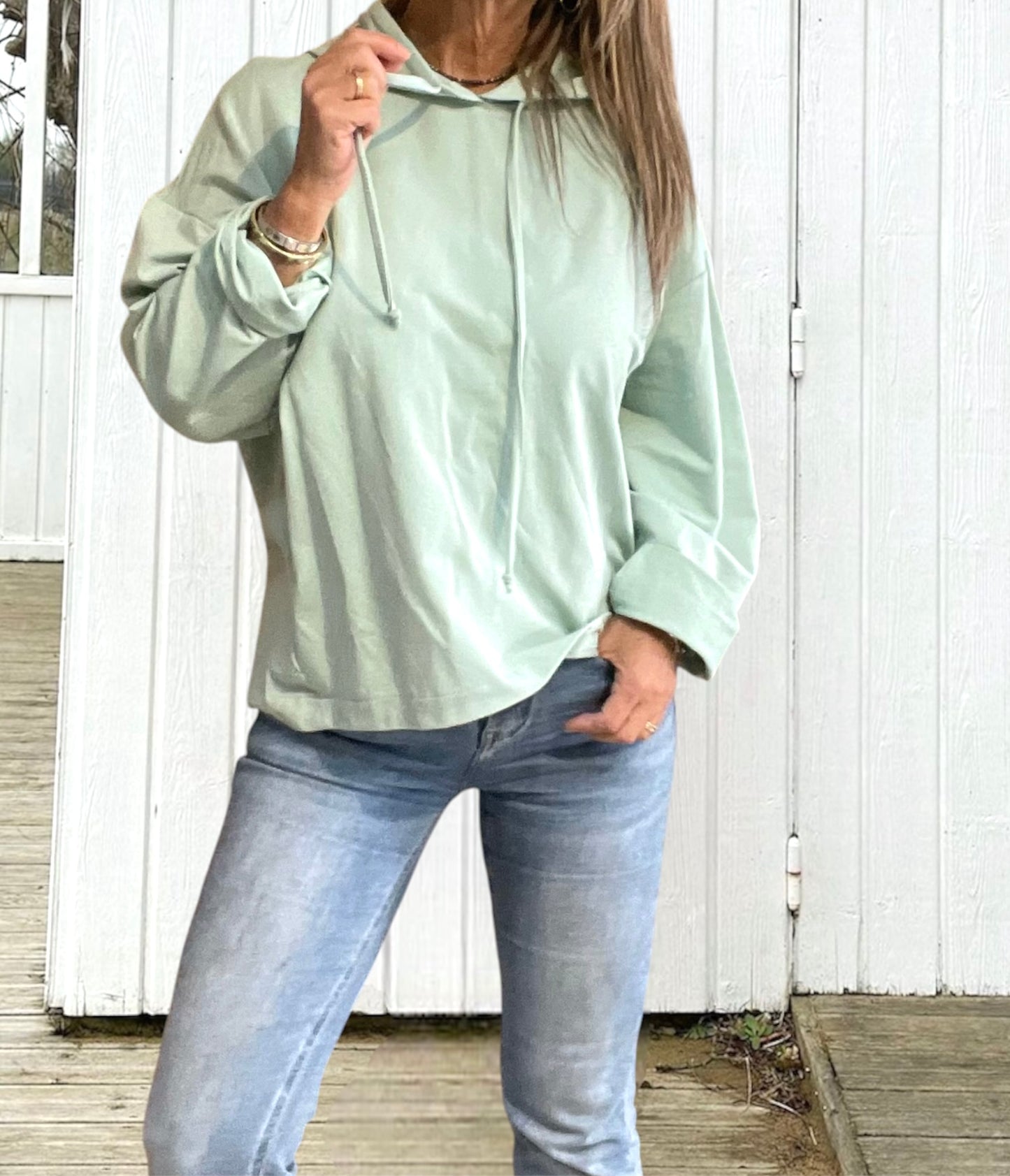 Sudadera Big Verde Agua