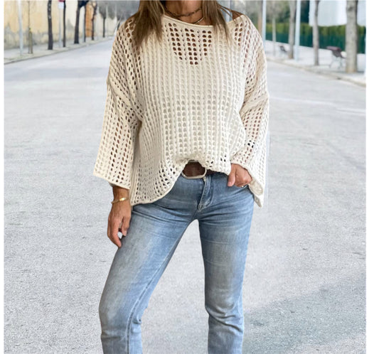 Jersey Calado Big Beige