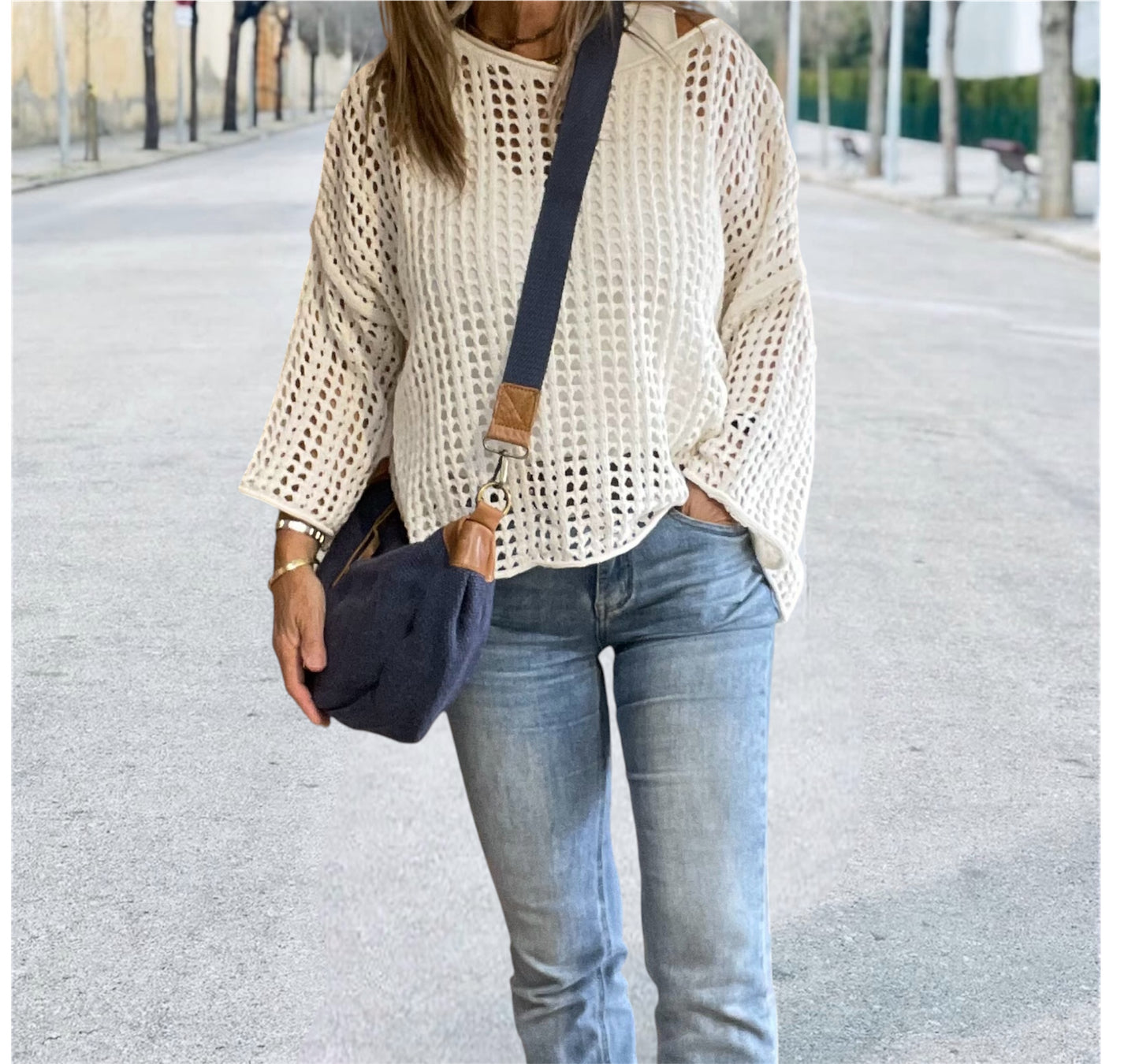 Jersey Calado Big Beige