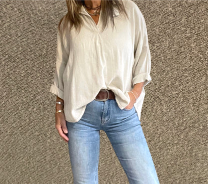 Camisa Algodón Beige