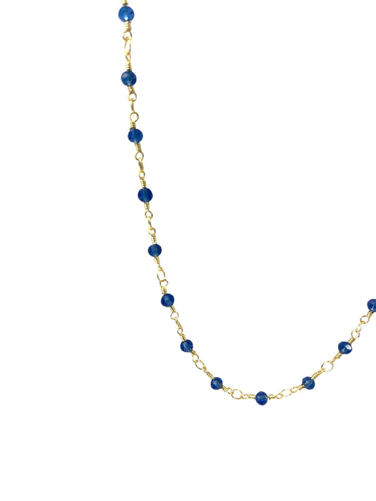 Collar Bolitas Azul