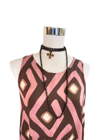 Vestido Letizia Choco/rosa