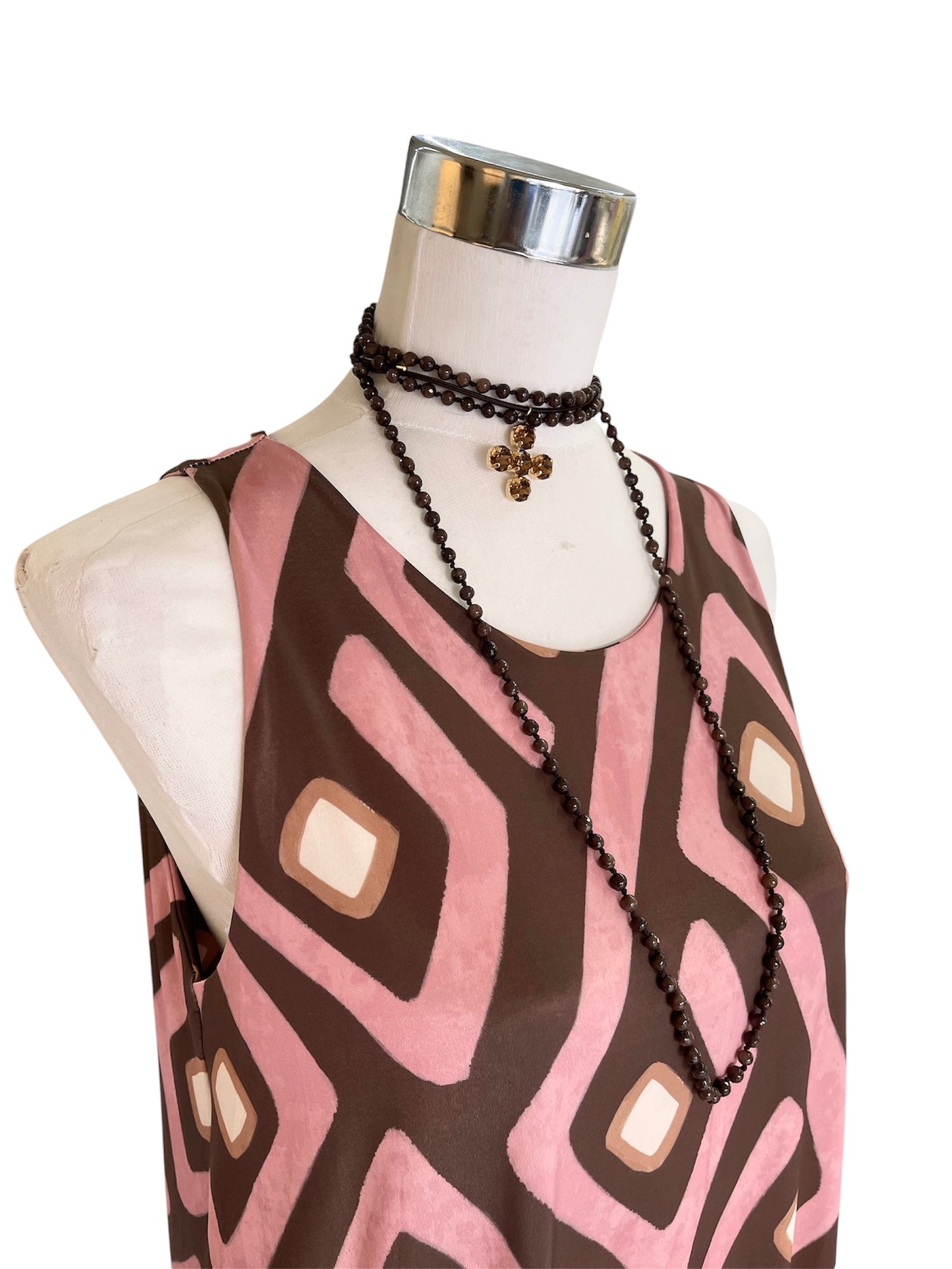 Vestido Letizia Choco/rosa