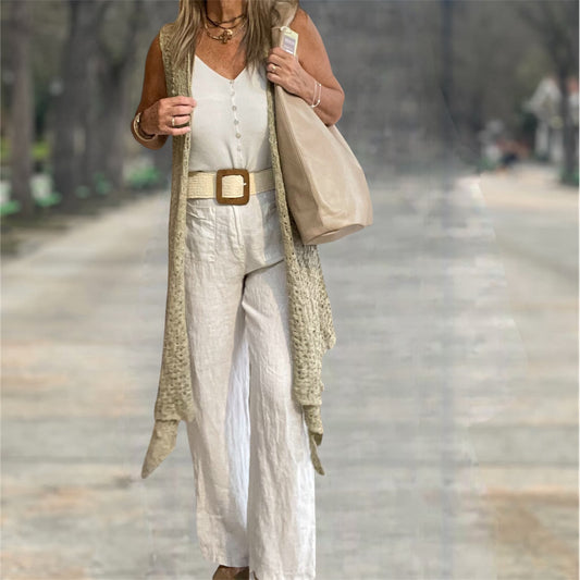 Chaleco Largo Taupe