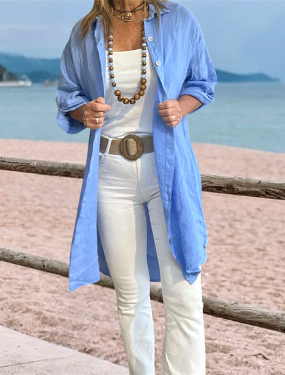 Camisola Lino Azul
