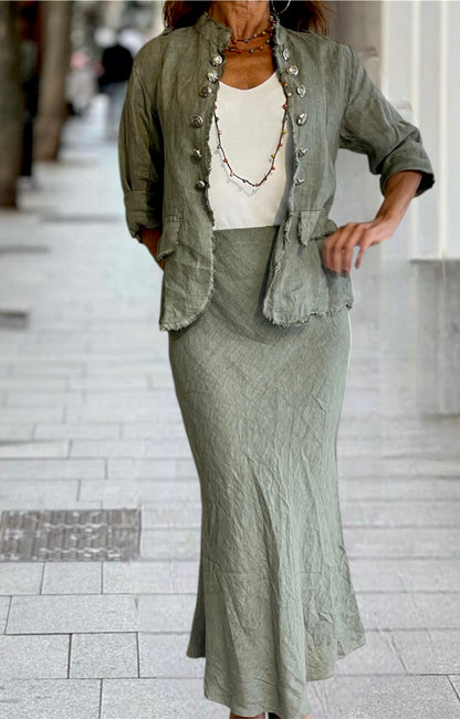 Falda Lino Verde