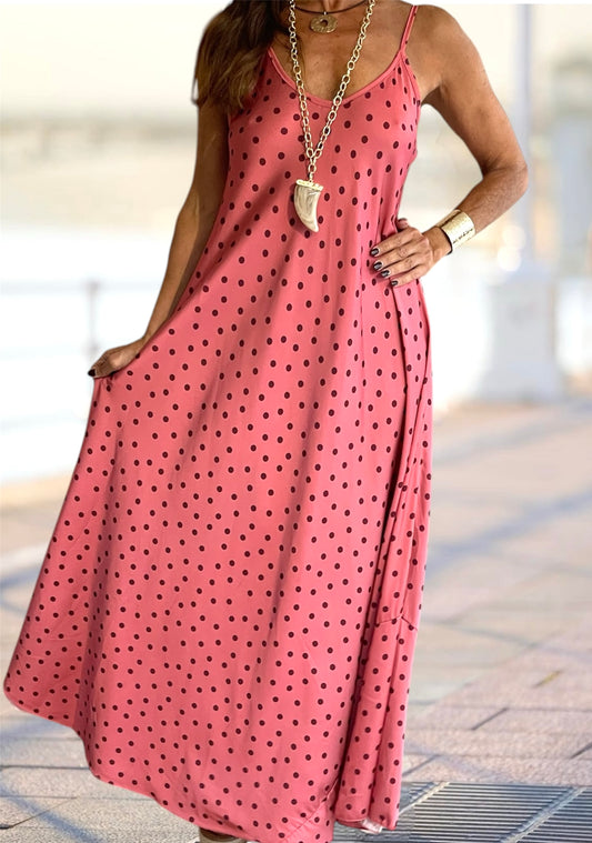 Vestido Lunares Rosa