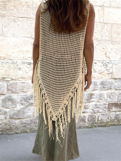 Chal Crochet Beige