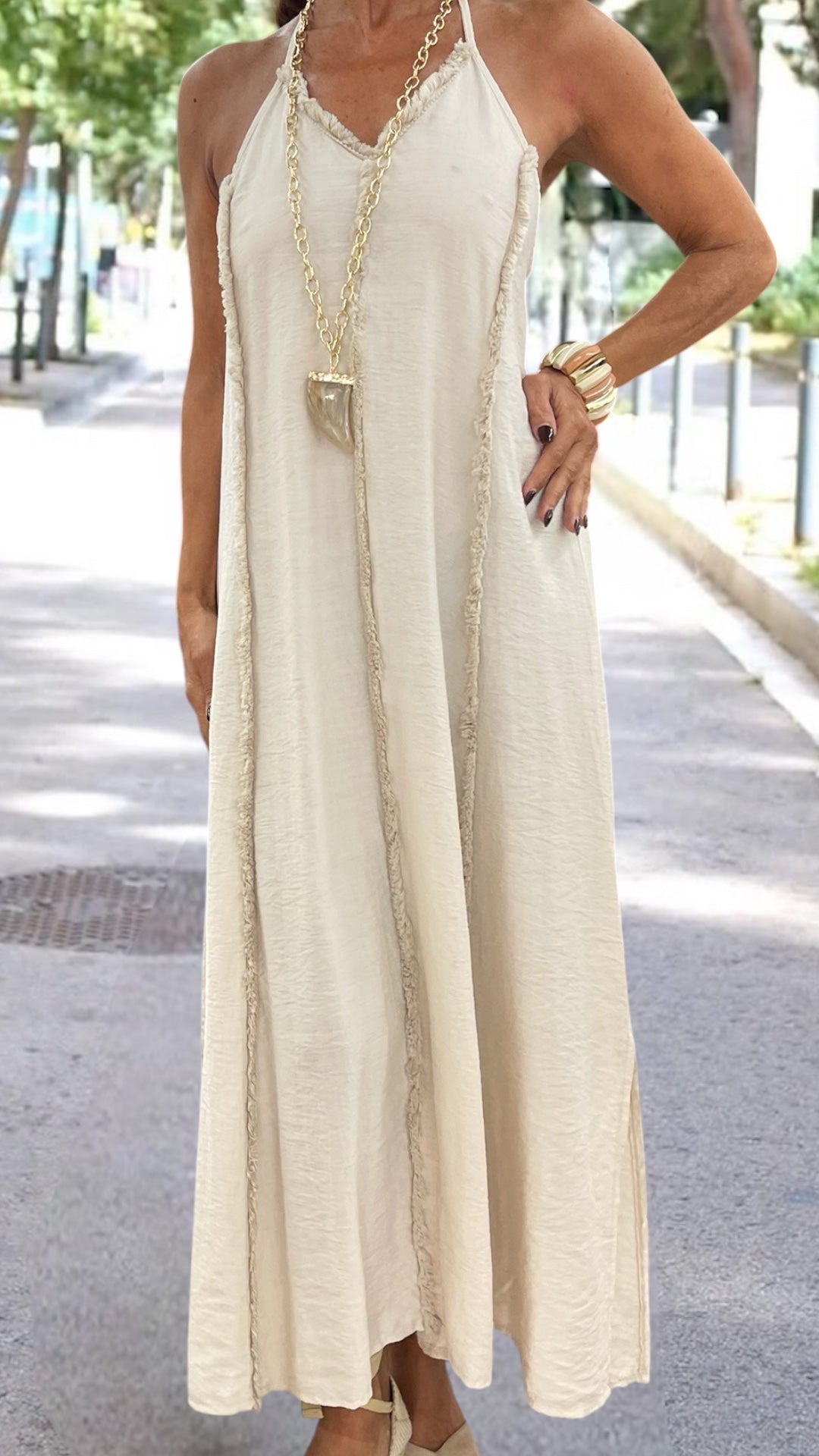 Vestido Boho Neutro