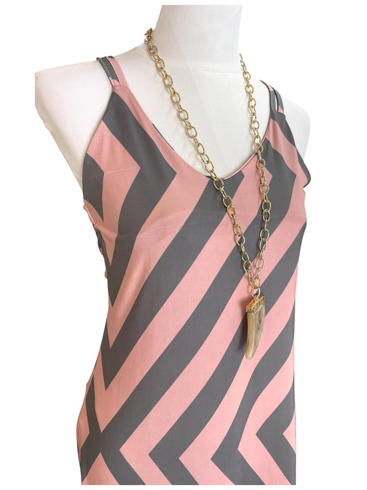 Vestido Miriam Rosa/Gris