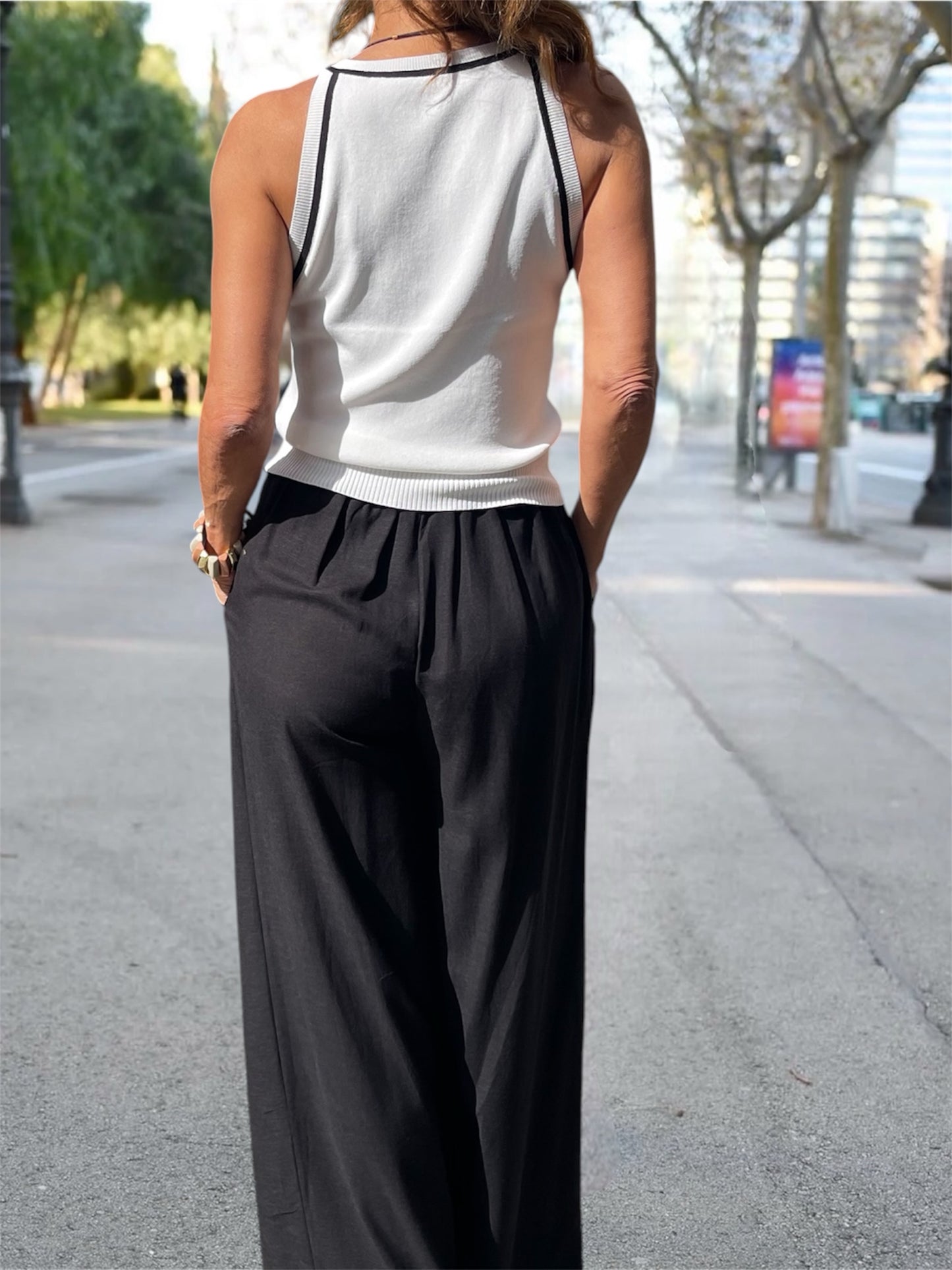Top Bicolor Blanco