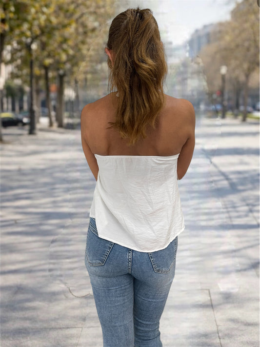 Top Halter Blanco