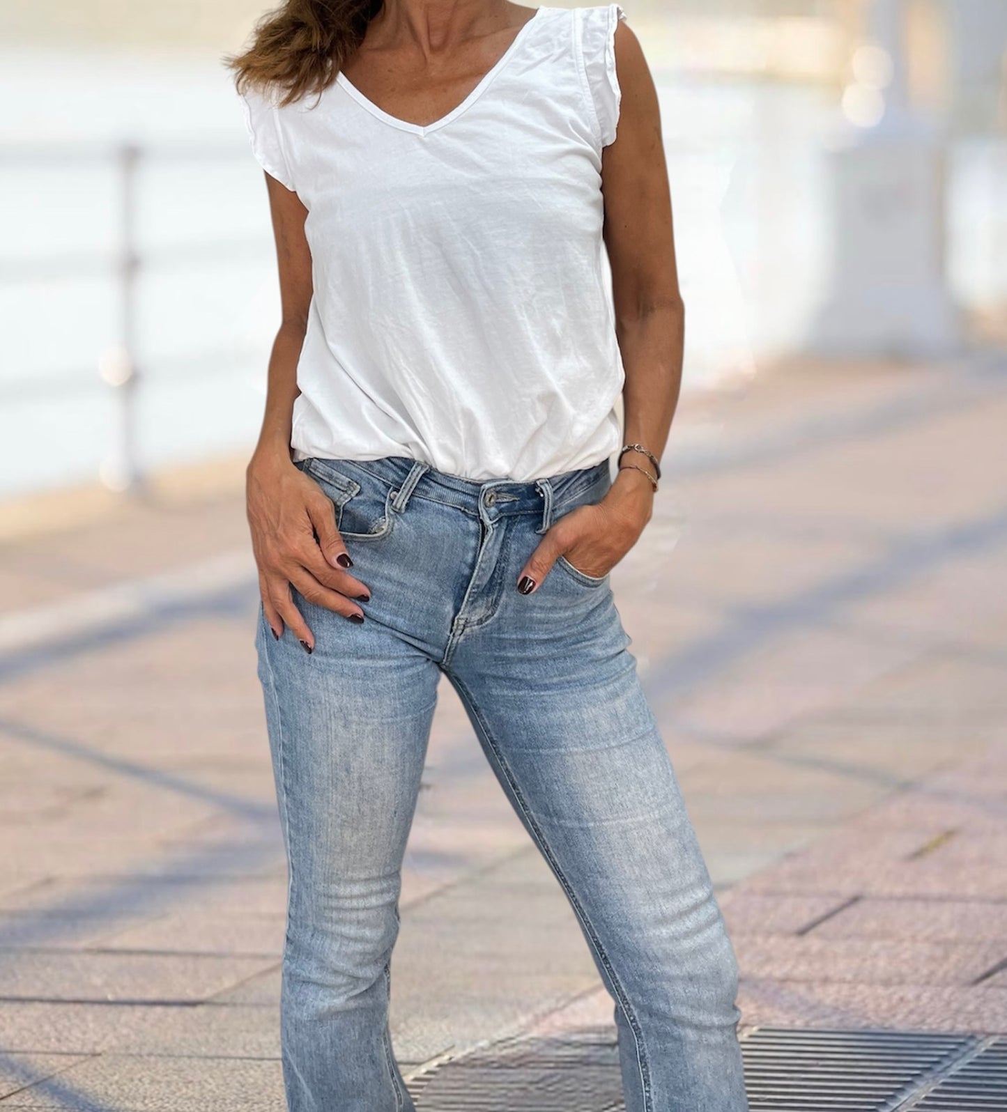 Camiseta Volante Blanca