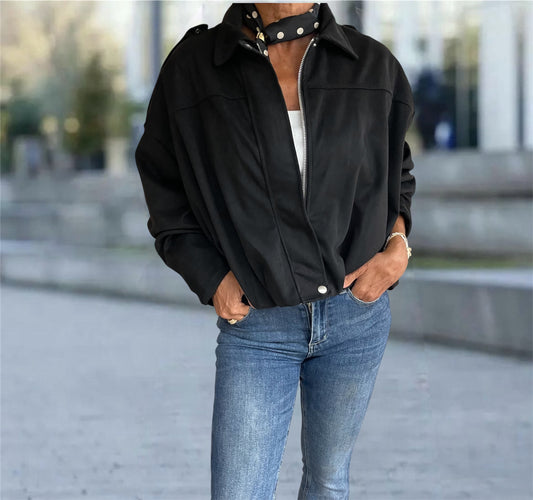 Chaqueta Antelina Negra