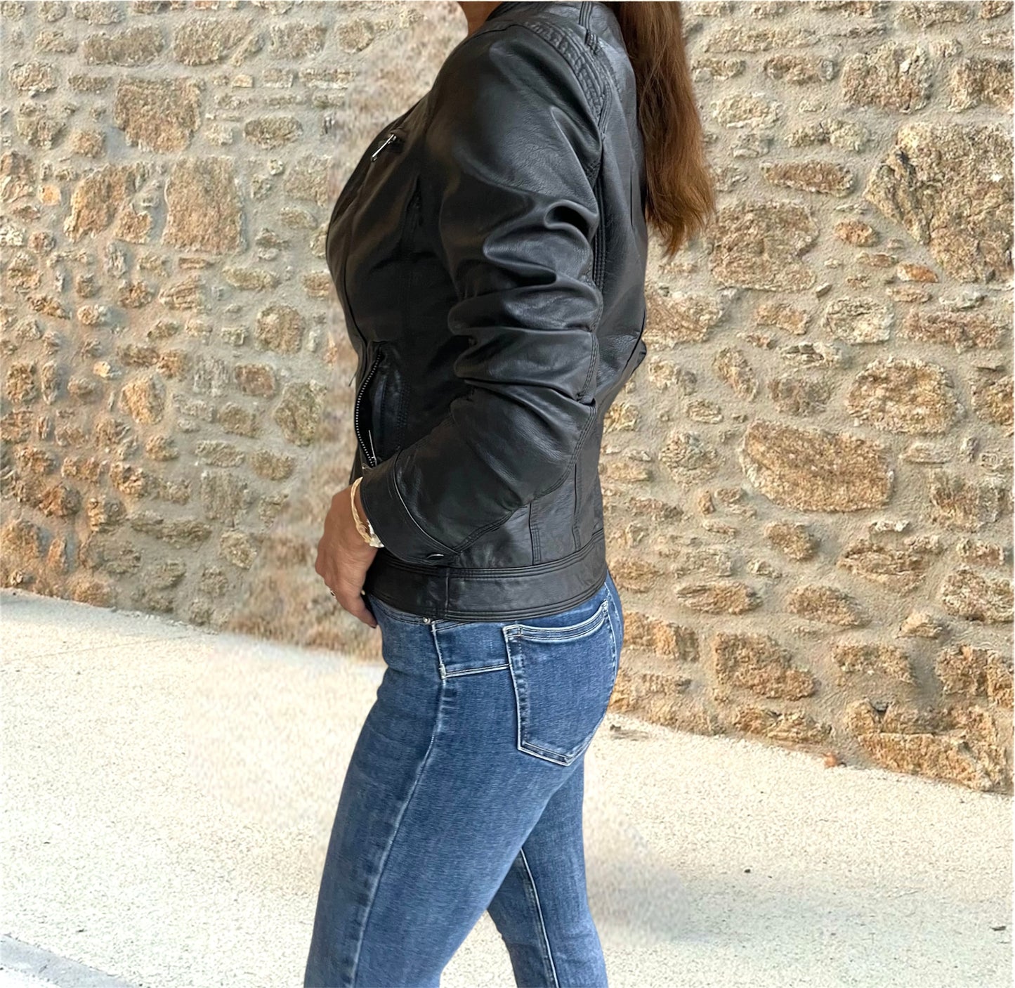 Cazadora Negra Polipiel