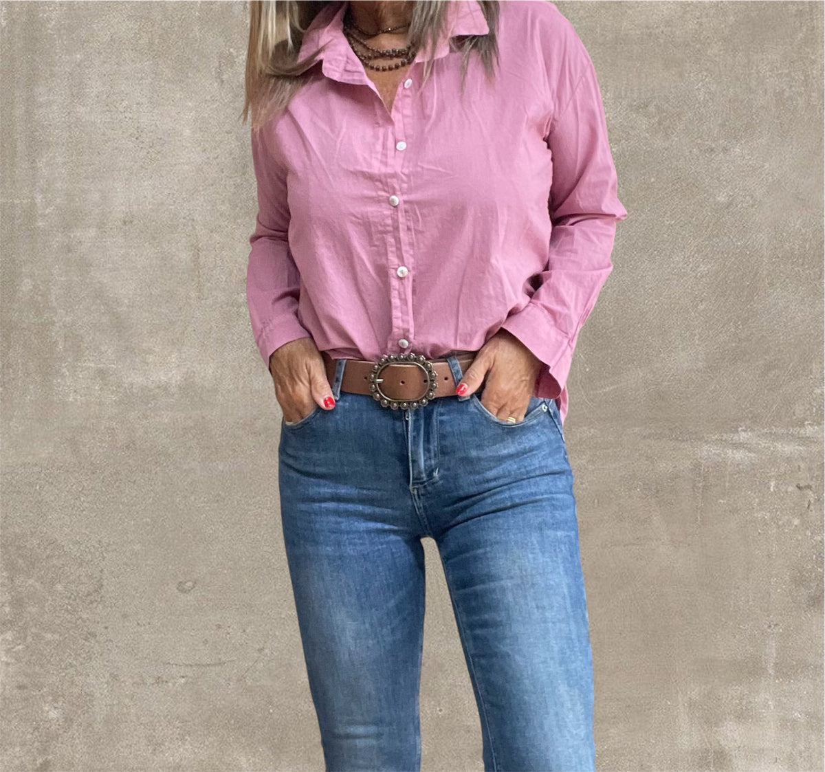 Camisa Básica Malva