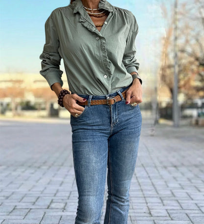Camisa Volante Verde