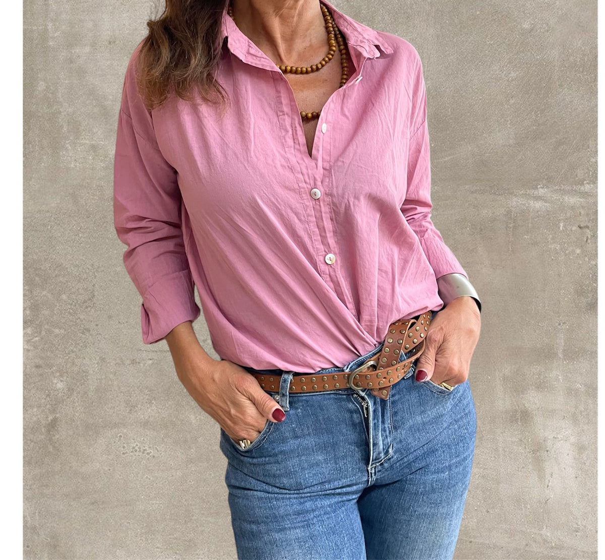 Camisa Básica Malva