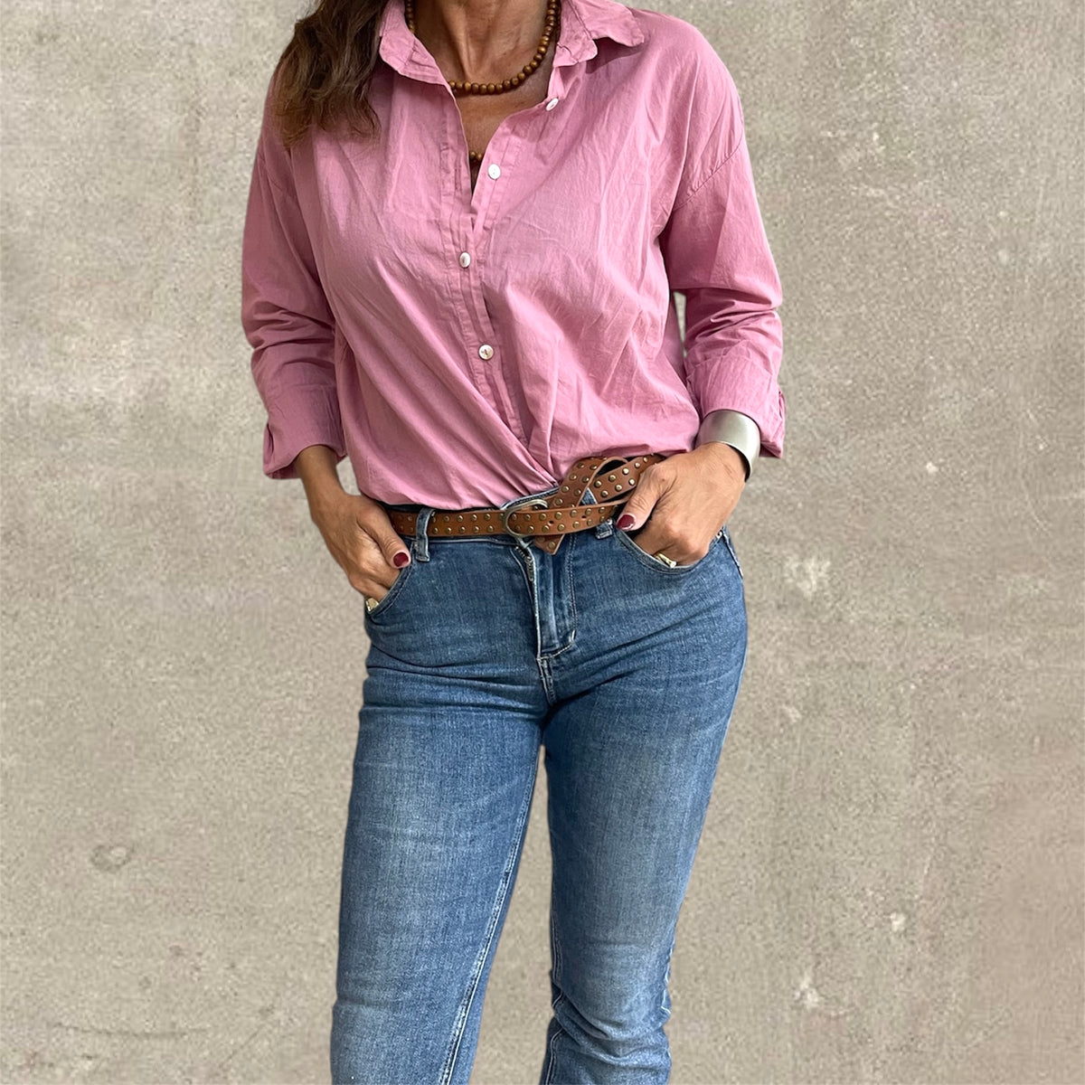 Camisa Básica Malva