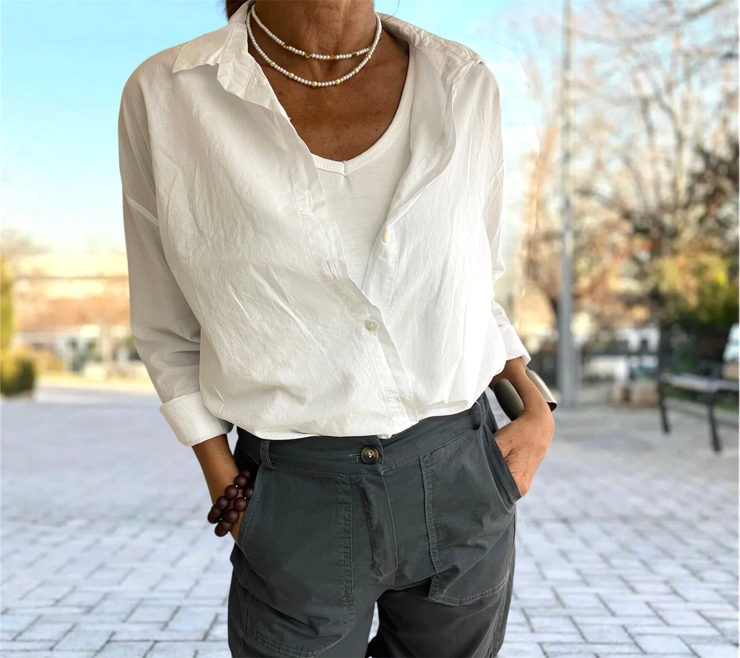 Camisa Básica Blanca