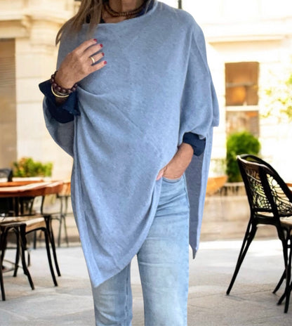 Poncho Lana Azul