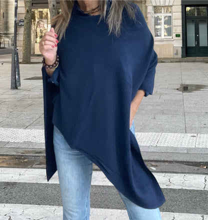 Poncho Lana Marino