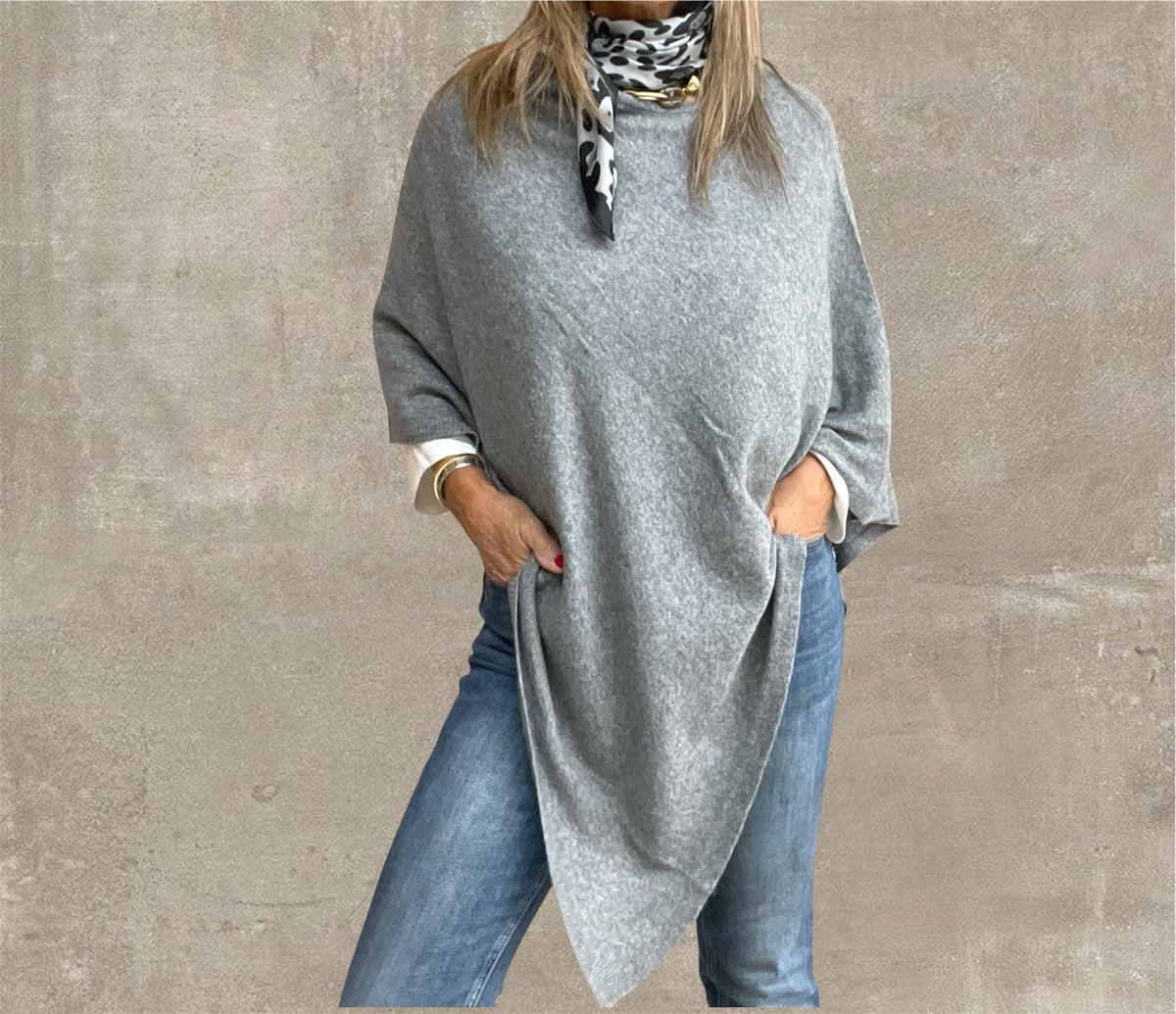 Poncho Lana Gris