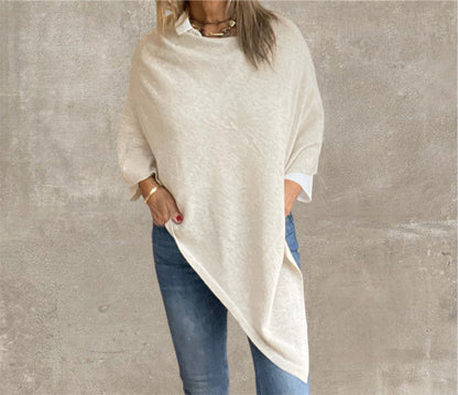 Poncho Lana Beige