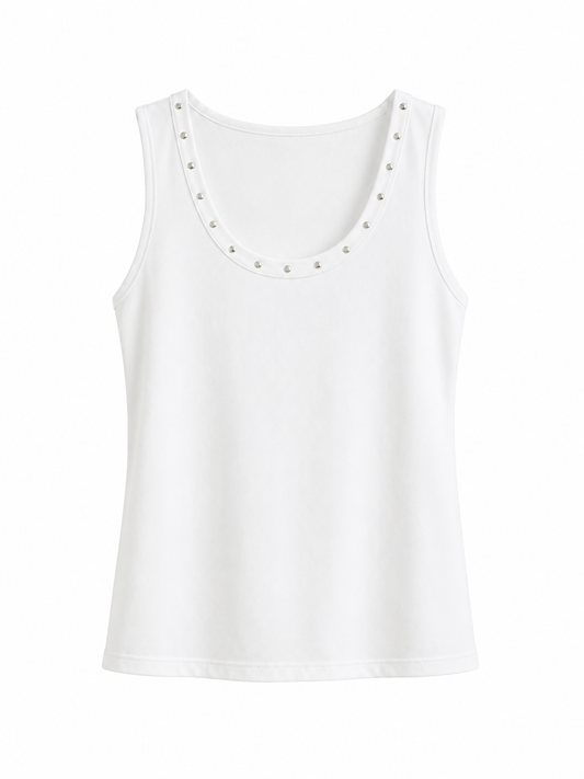 Top Tachuelas Blanco
