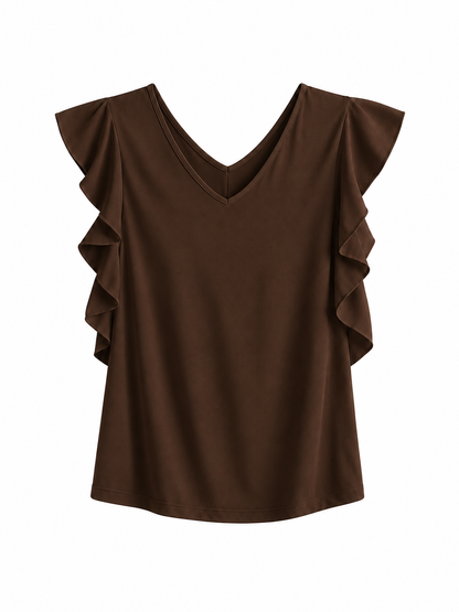 Camiseta Volantes Chocolate