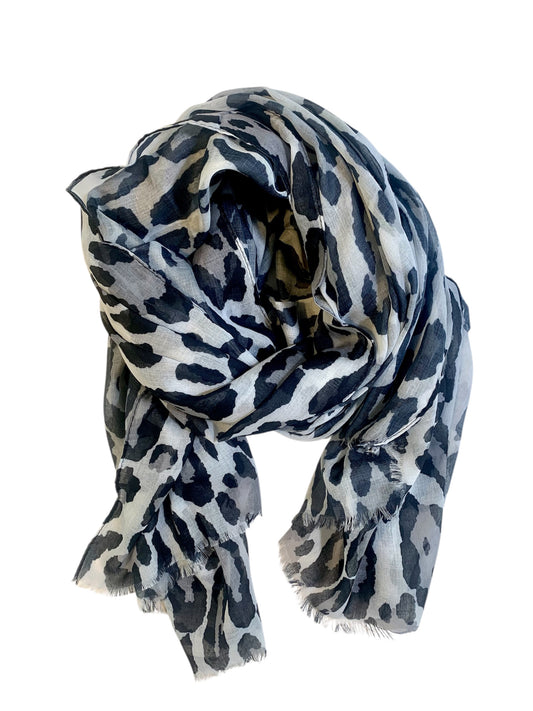 Foulard Print Gris