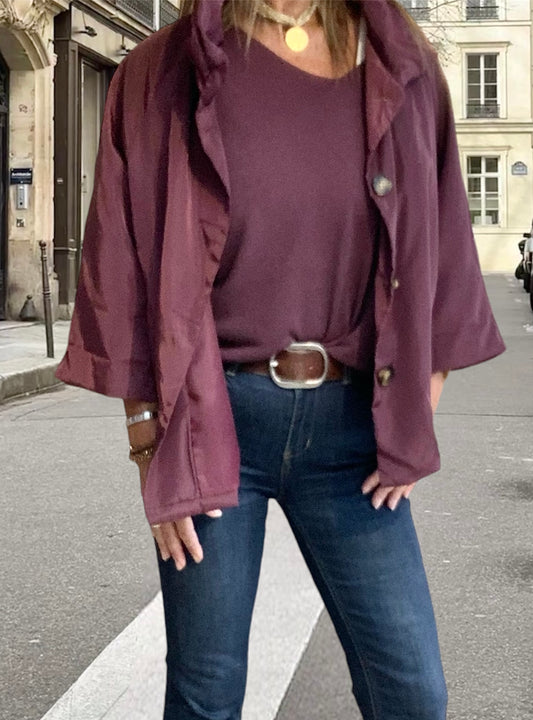 Gabardina Anna Burdeos