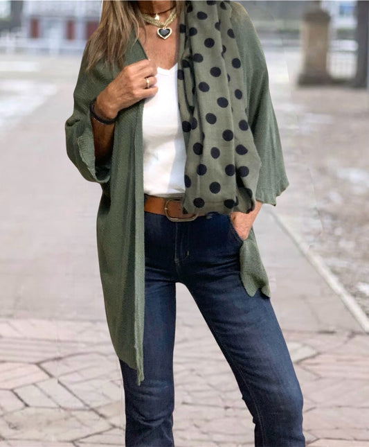 Cárdigan Kimono Verde