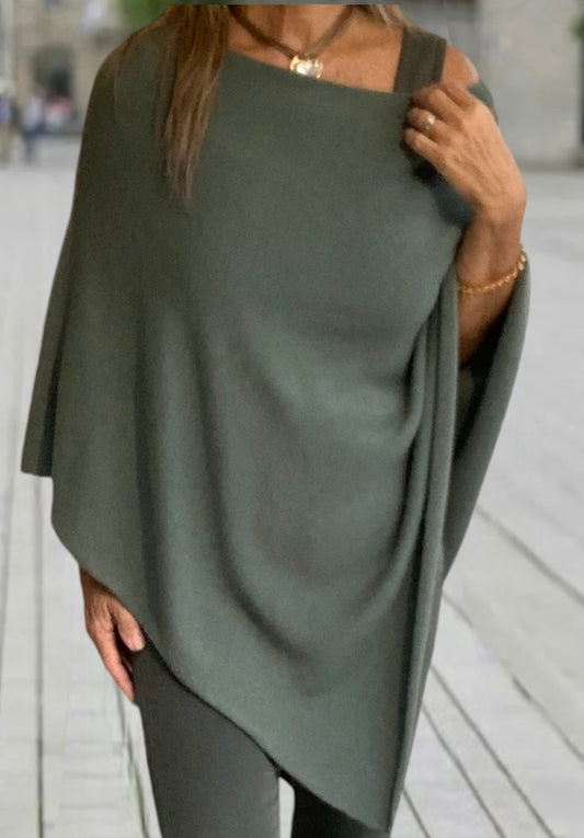 Poncho Basic Verde