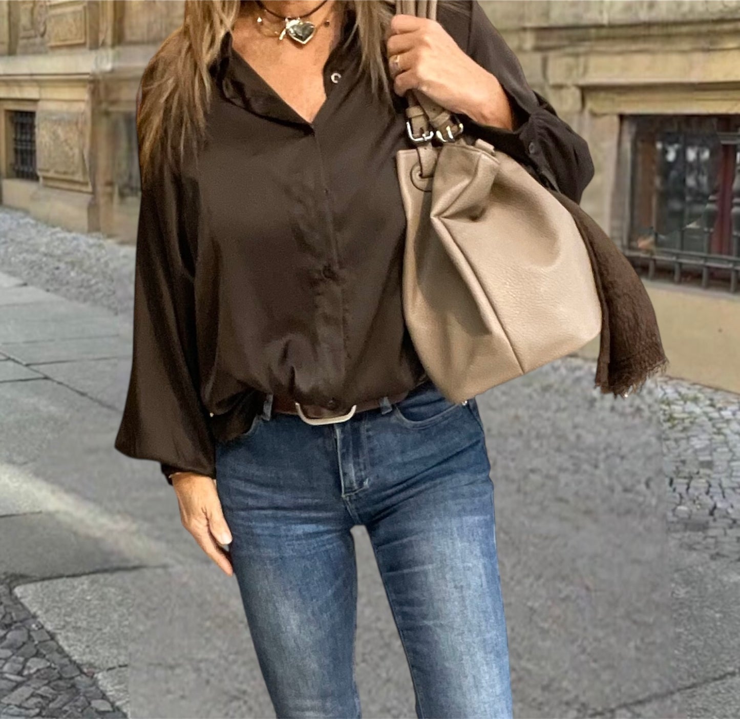 Camisa Carlota Chocolate